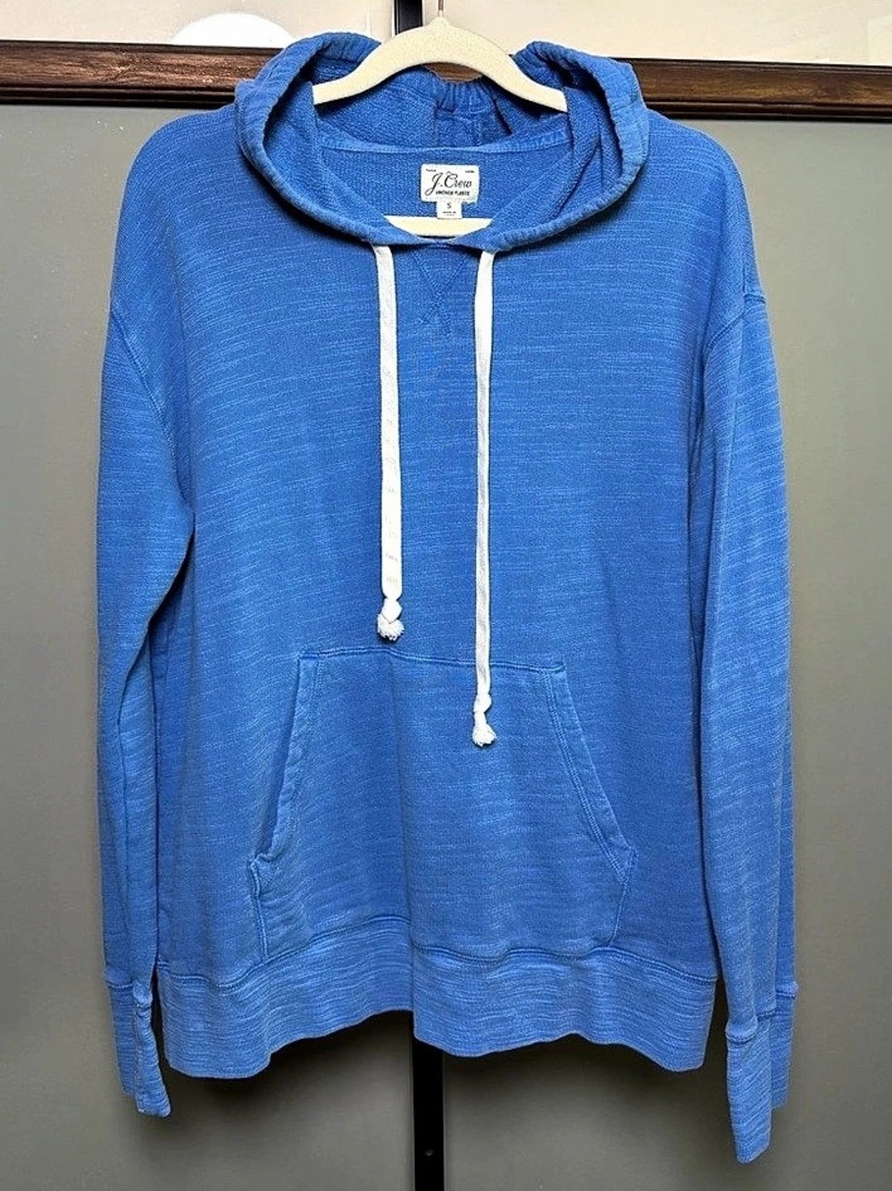 J.Crew Vintage Fleece Hoodie Blue Size Small